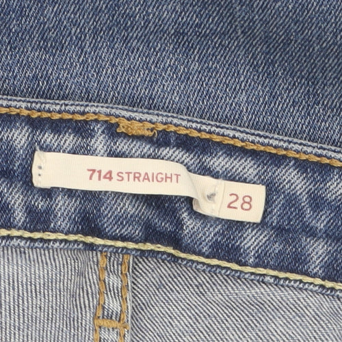 Levi's Women's Blue 714 Straight Jeans Size 28 Regular Fit