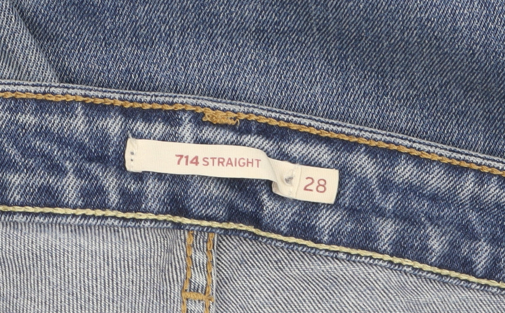 Levi's Women's Blue 714 Straight Jeans Size 28 Regular Fit