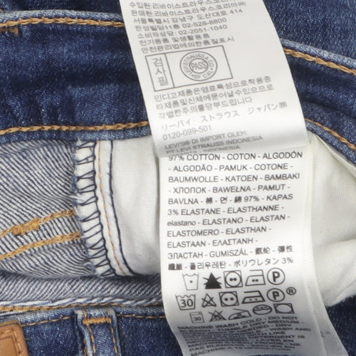 Levi's Women's Blue 25 Mile High Super Skinny High Rise Jeans