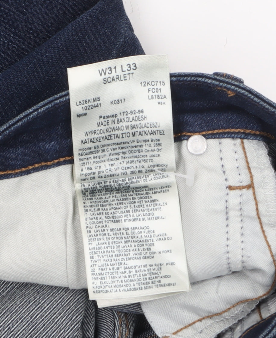 Lee Men's Blue Slim Fit Stretch Denim Jeans W31 L33