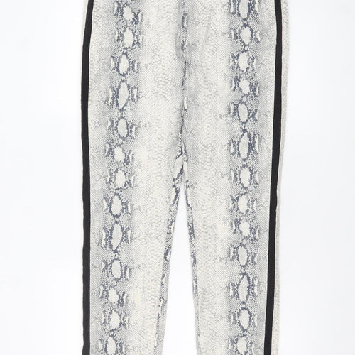 Gianni Bini Womens Grey Snake Print XL Stretch Cotton Trousers