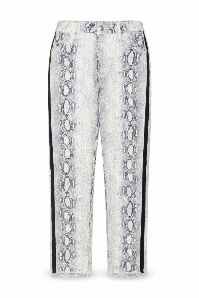 Gianni Bini Womens Grey Snake Print XL Stretch Cotton Trousers