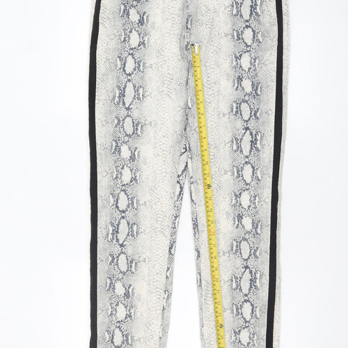 Gianni Bini Womens Grey Snake Print XL Stretch Cotton Trousers