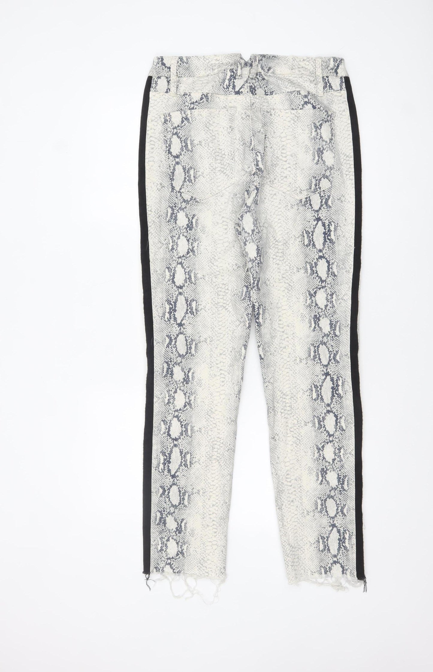 Gianni Bini Womens Grey Snake Print XL Stretch Cotton Trousers