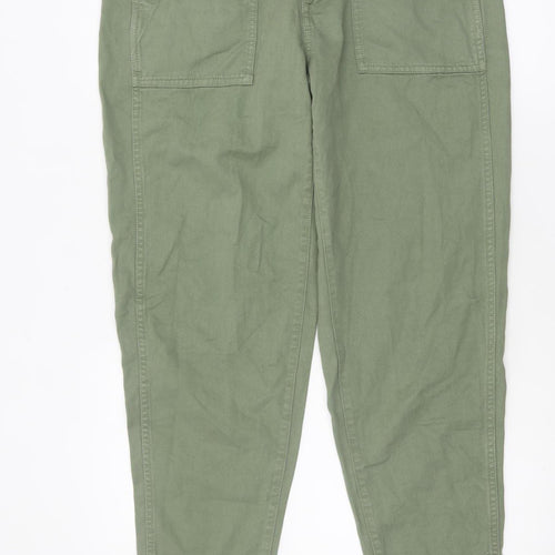 Burgs Womens Green Cargo Trousers Size 10 Cotton Twill Pants