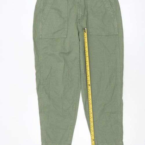 Burgs Womens Green Cargo Trousers Size 10 Cotton Twill Pants