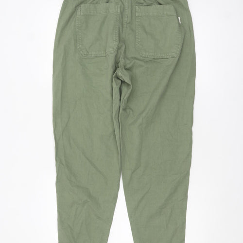 Burgs Womens Green Cargo Trousers Size 10 Cotton Twill Pants
