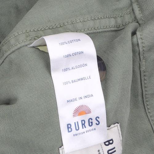 Burgs Womens Green Cargo Trousers Size 10 Cotton Twill Pants