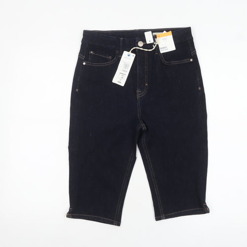 Marks and Spencer Women's Blue Denim Bermuda Shorts Size 10