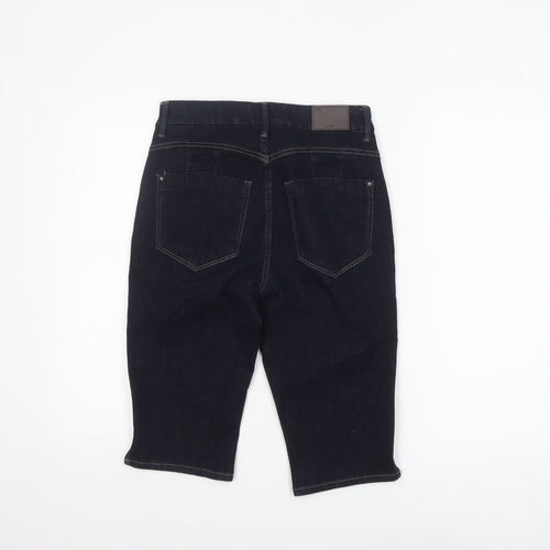 Marks and Spencer Women's Blue Denim Bermuda Shorts Size 10