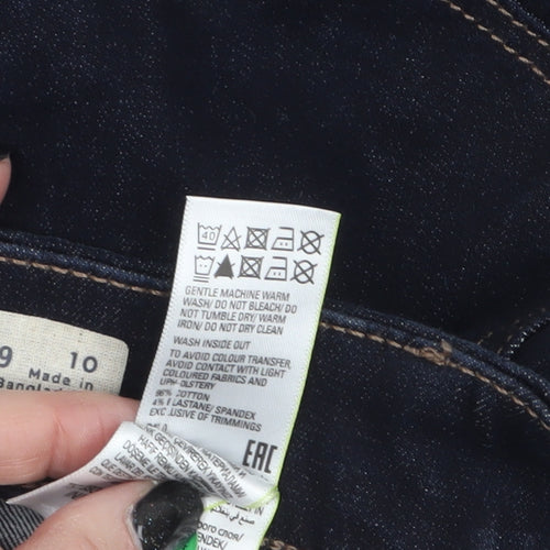 Marks and Spencer Women's Blue Denim Bermuda Shorts Size 10