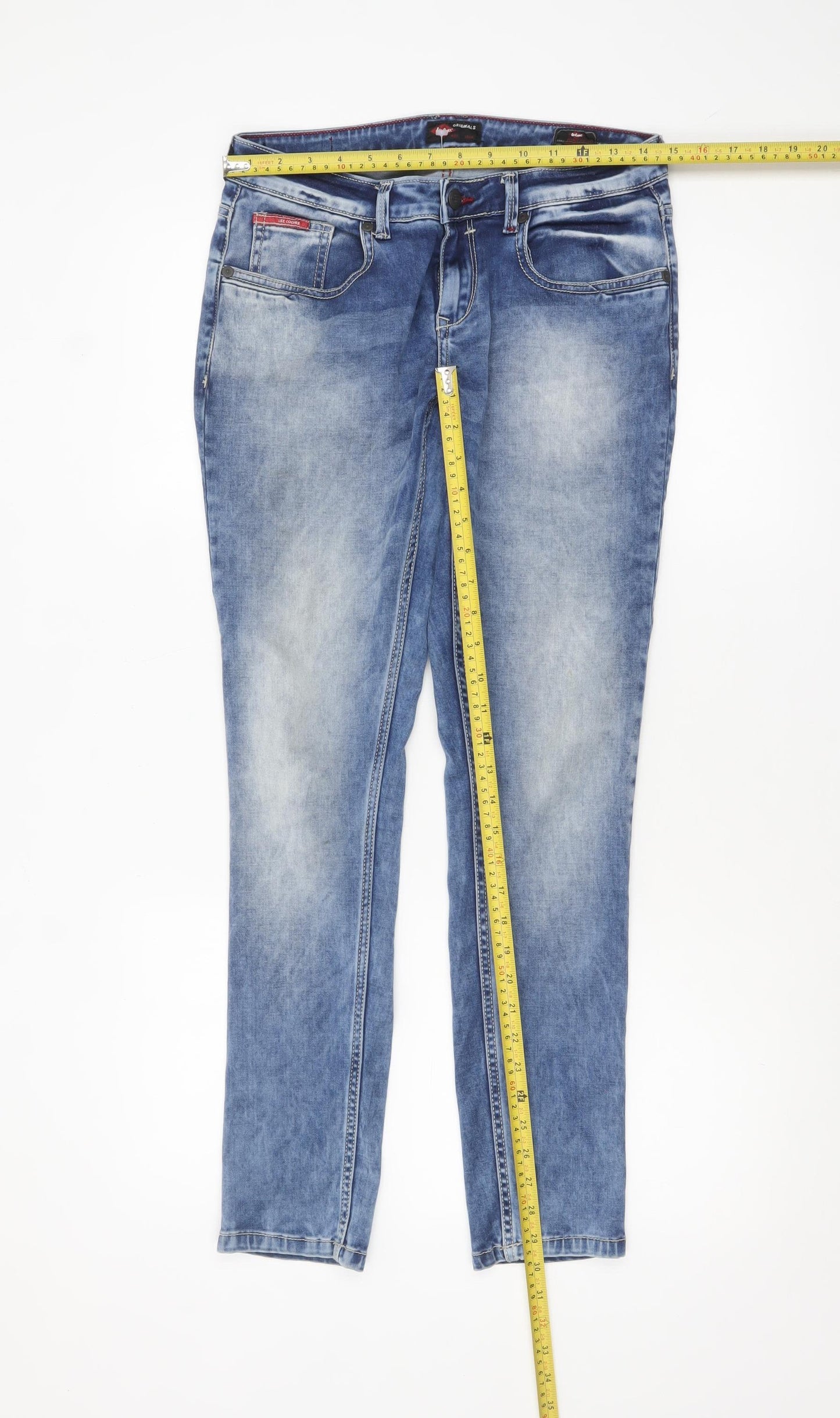 Lee Cooper Men's Blue Slim Fit Mid Rise Straight Jeans W30