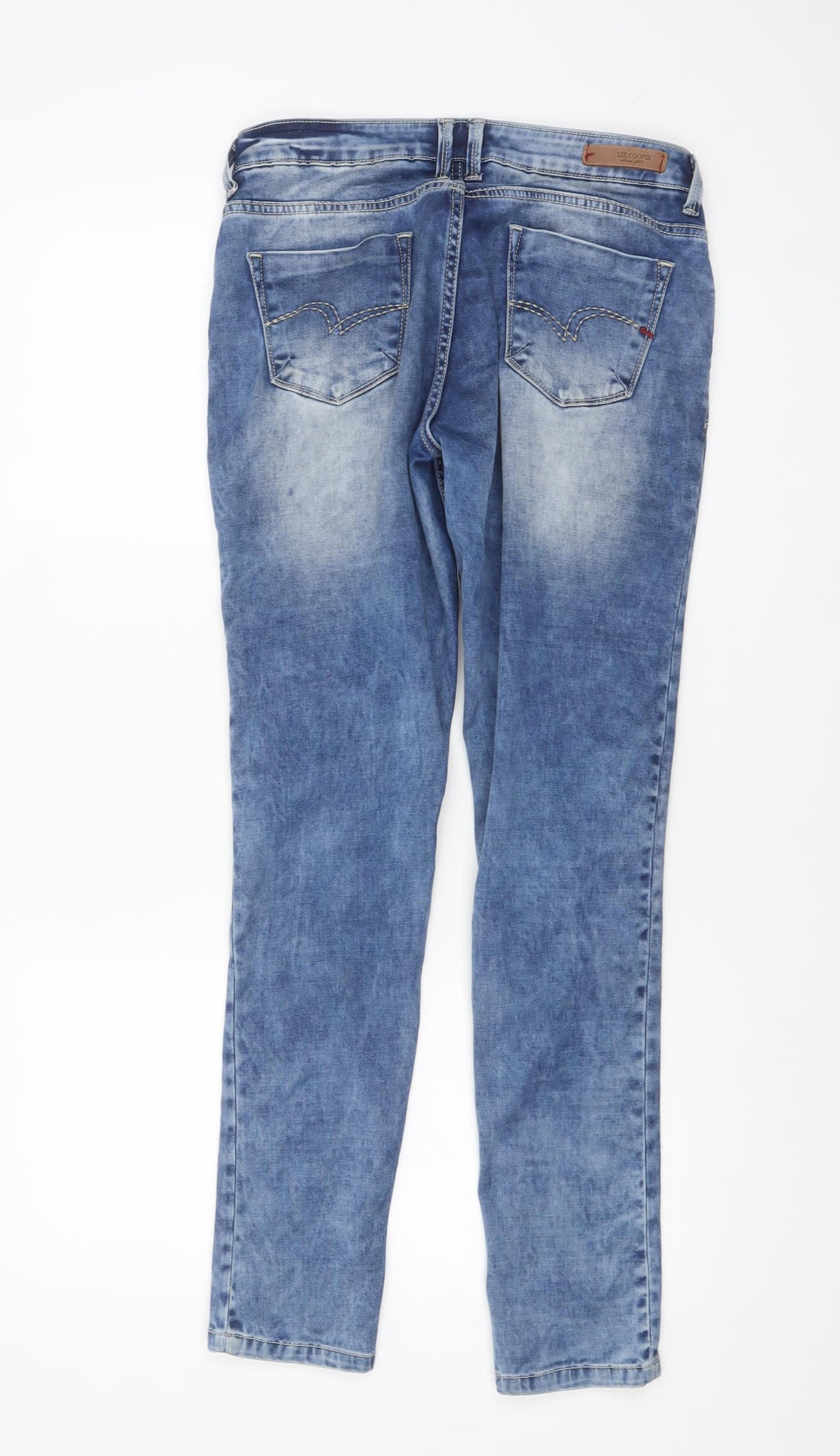 Lee Cooper Men's Blue Slim Fit Mid Rise Straight Jeans W30