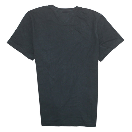 Tommy Jeans Men's Black Cotton Crew Neck T-Shirt M Regular Fit