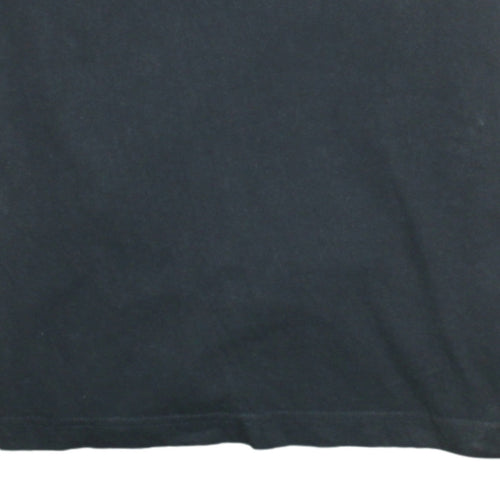 Tommy Jeans Men's Black Cotton Crew Neck T-Shirt M Regular Fit