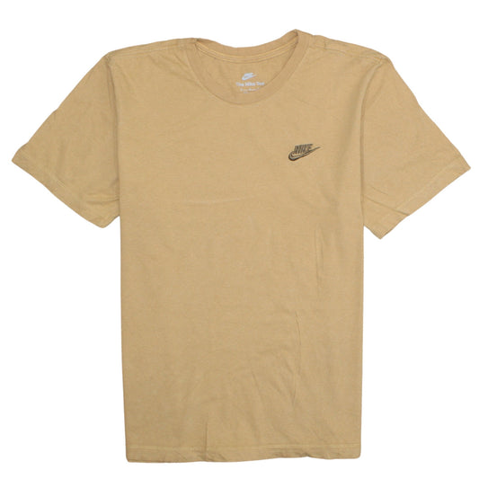 Nike Men's Beige Short Sleeve Crew Neck Cotton T-Shirt M
