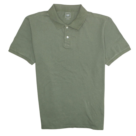 GAP Men's Green Cotton Short Sleeve Polo Shirt Size XL