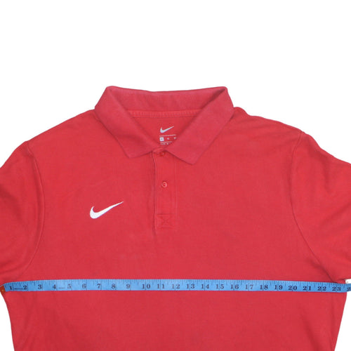 Nike Men's Red XL Polo Shirt Cotton Short Sleeve Sports Top