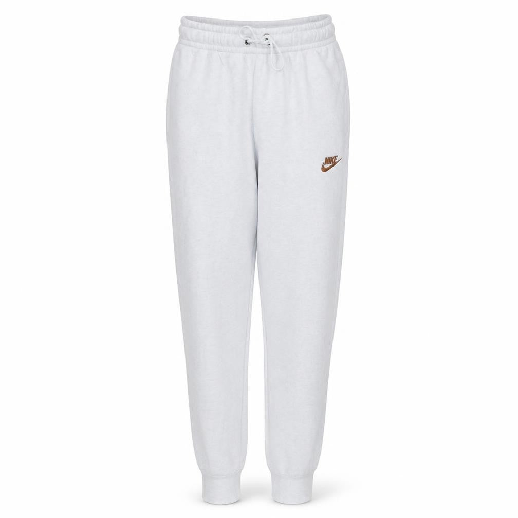 Front view of Nike women’s beige xs jogger sweatpants 80% cotton 20% polyester