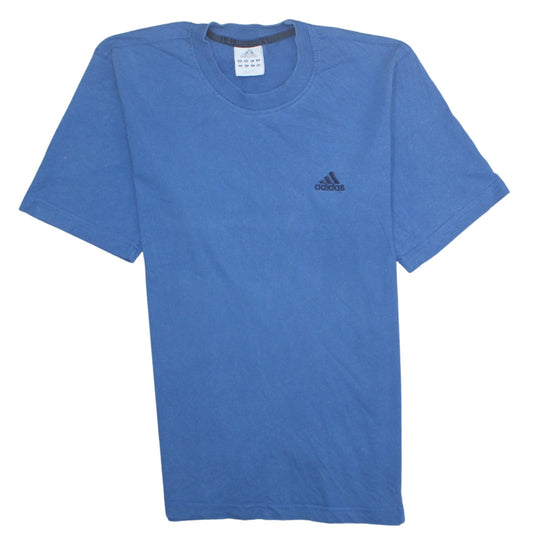 Adidas Men's Blue Cotton Crew Neck Sports T-Shirt Size L