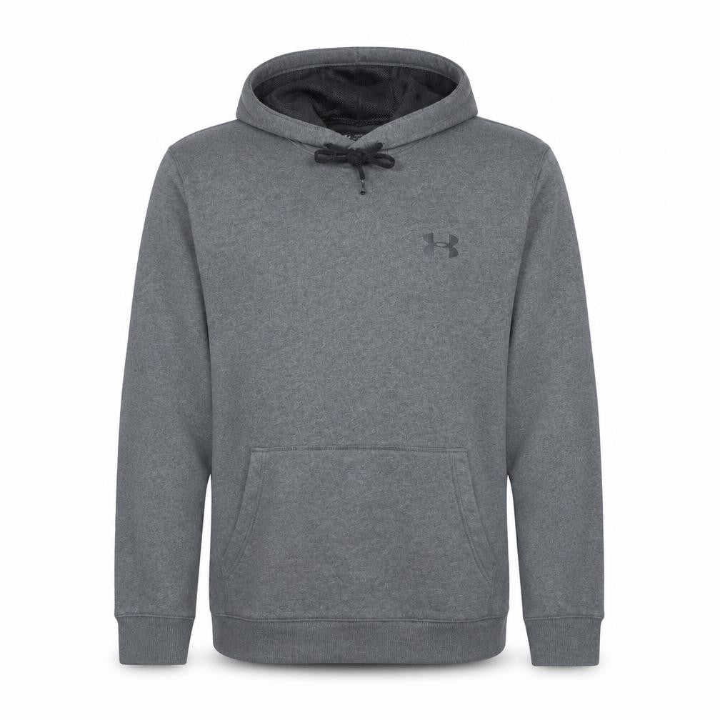 Front view of Under Armour Men’s Grey L Pullover ColdGear Hoodie