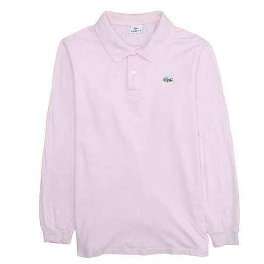 Lacoste Men's Pink Long Sleeve Cotton Polo Shirt Sz S