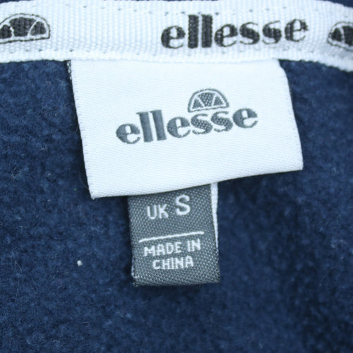 Ellesse Men's Blue Pullover Hoodie Small Logo Fleece Sweatshirt