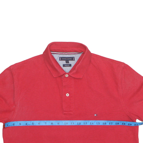 Tommy Hilfiger Men’s Red Regular Fit Cotton Polo Shirt L