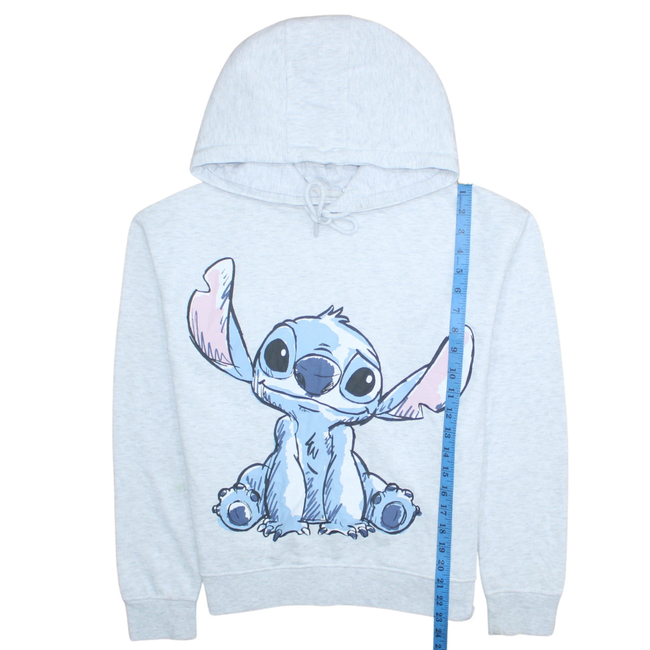 Disney Women's Grey Stitch Hoodie Small Pullover Hooded Sweatshirt