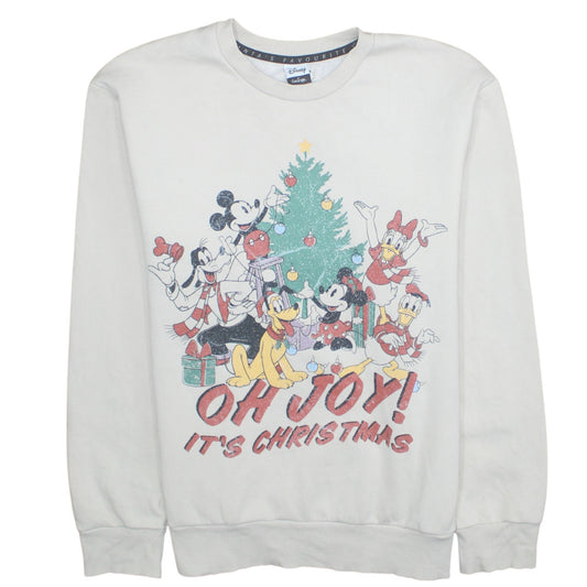 Disney at George Women's White Christmas Sweatshirt Size S 8-10