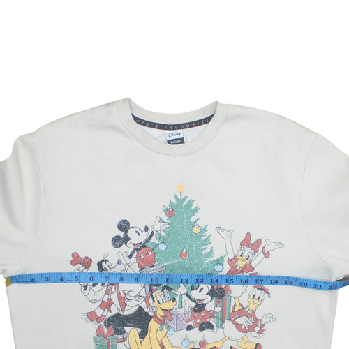 Disney at George Women's White Christmas Sweatshirt Size S 8-10