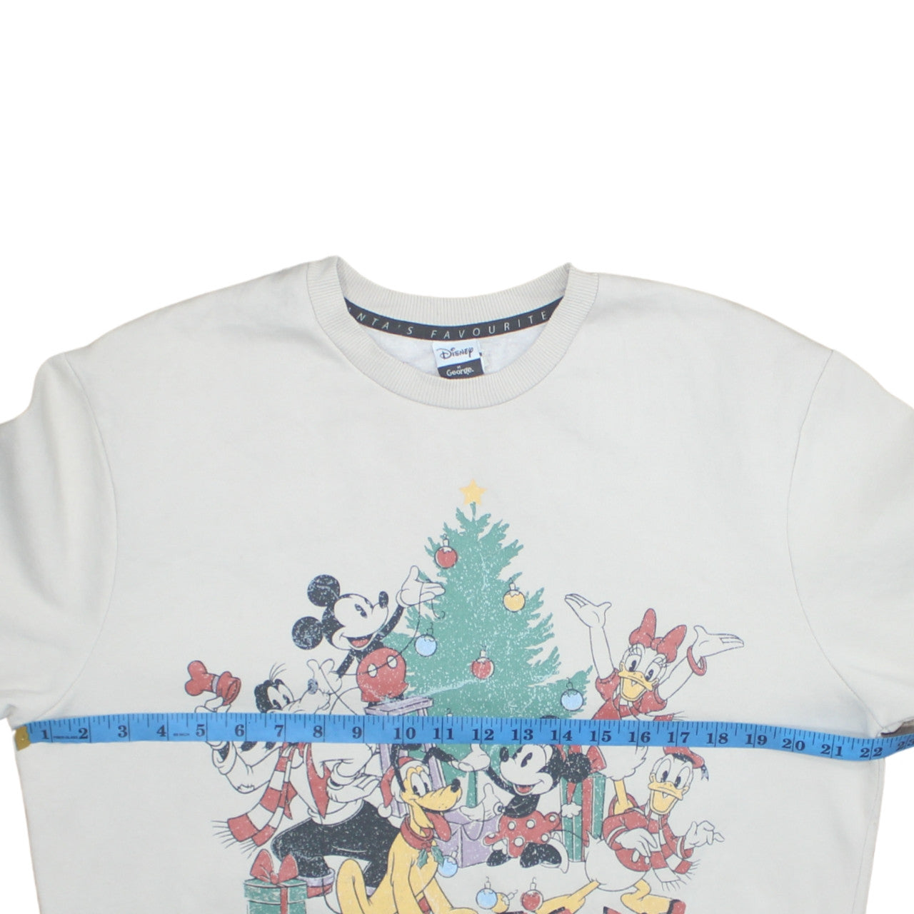 Disney at George Women's White Christmas Sweatshirt Size S 8-10