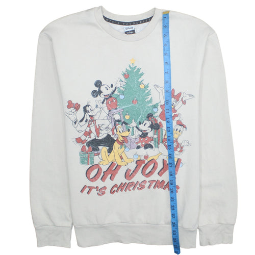 Disney at George Women's White Christmas Sweatshirt Size S 8-10