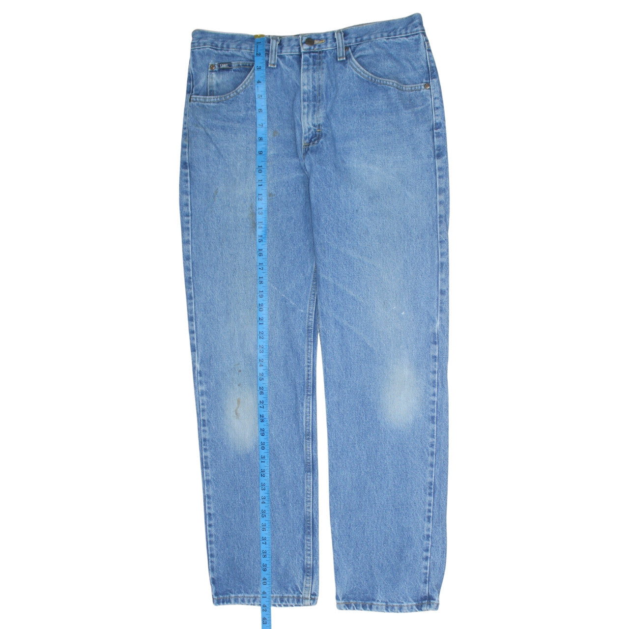 Lee Men's Blue Regular Fit Straight Denim Jeans