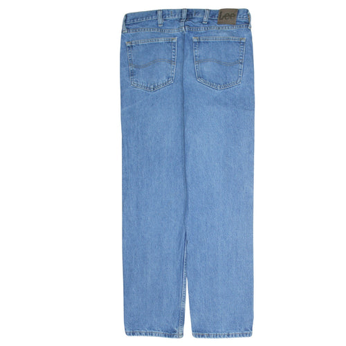 Lee Men's Blue Regular Fit Straight Denim Jeans