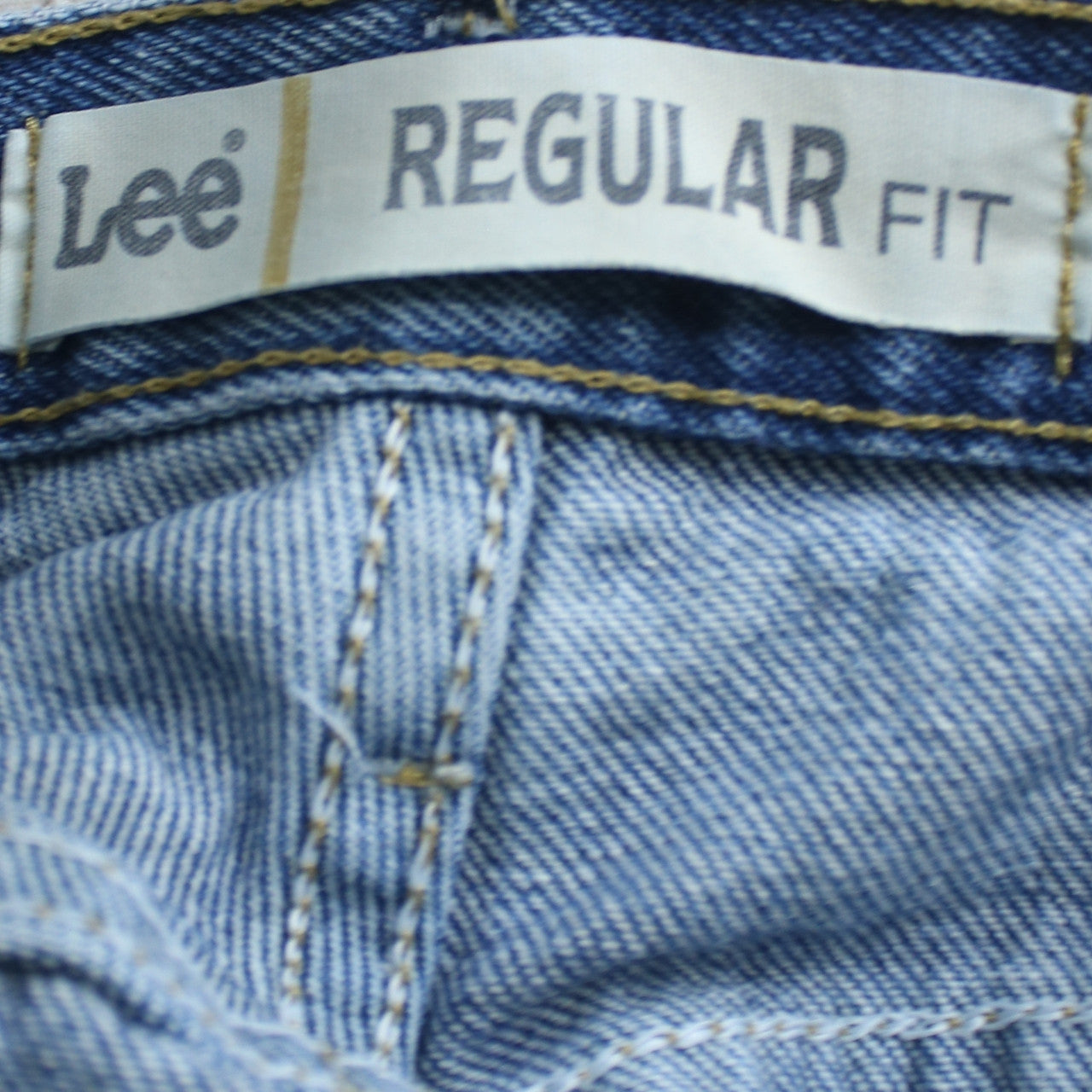 Lee Men's Blue Regular Fit Straight Denim Jeans