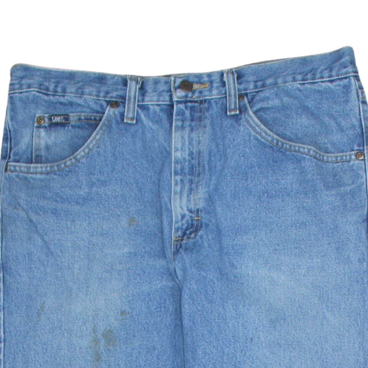 Lee Men's Blue Regular Fit Straight Denim Jeans