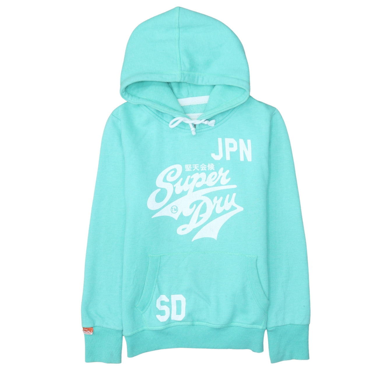 Superdry Men's Blue XL Pullover Hoodie with Logo Print