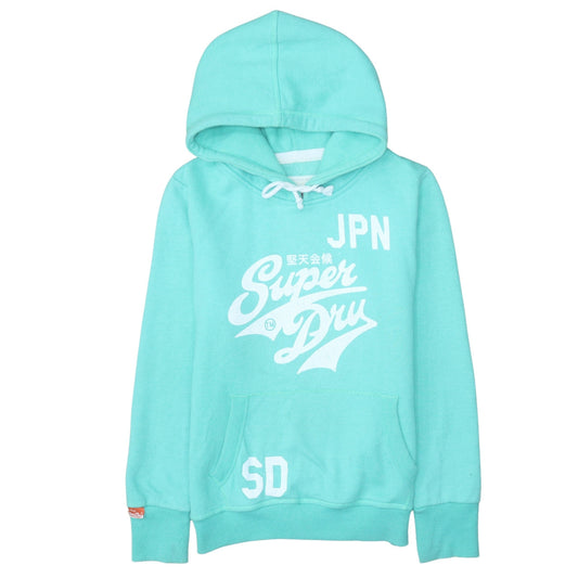 Superdry Men's Blue XL Pullover Hoodie with Logo Print