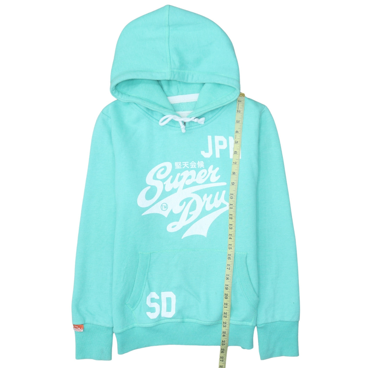 Superdry Men's Blue XL Pullover Hoodie with Logo Print
