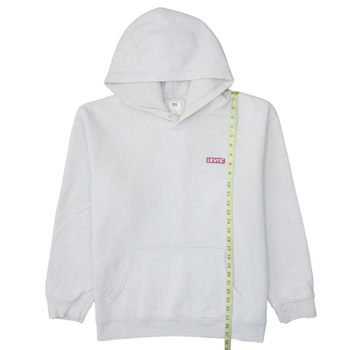 Levi's Men's White Relaxed Fit Pullover Hoodie Size L