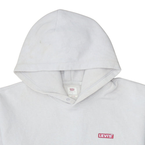 Levi's Men's White Relaxed Fit Pullover Hoodie Size L