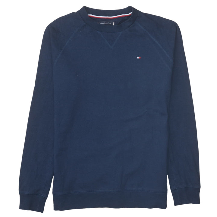 Tommy Hilfiger Men's Blue Cotton Crew Neck Sweatshirt M