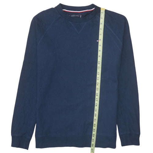 Tommy Hilfiger Men's Blue Cotton Crew Neck Sweatshirt M