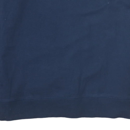 Tommy Hilfiger Men's Blue Cotton Crew Neck Sweatshirt M
