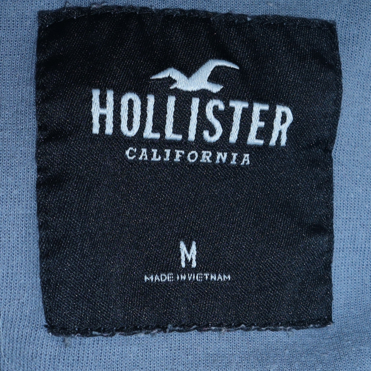 Hollister Men Blue Pullover Hoodie M Logo Cotton Blend Casual