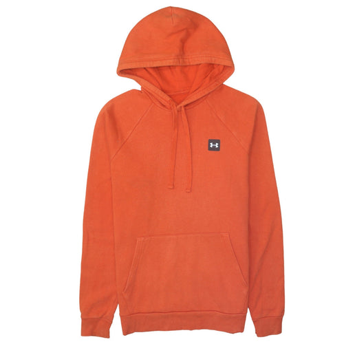 Under Armour Men's Orange Pullover Hoodie Small Sports Fleece