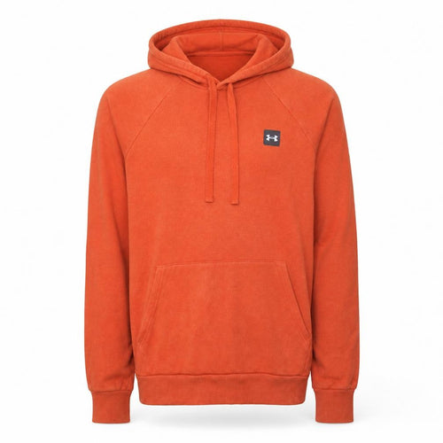 Under Armour Men's Orange Pullover Hoodie Small Sports Fleece