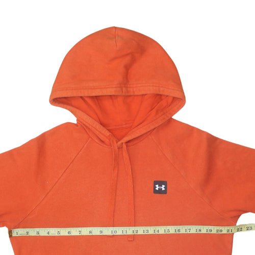 Under Armour Men's Orange Pullover Hoodie Small Sports Fleece