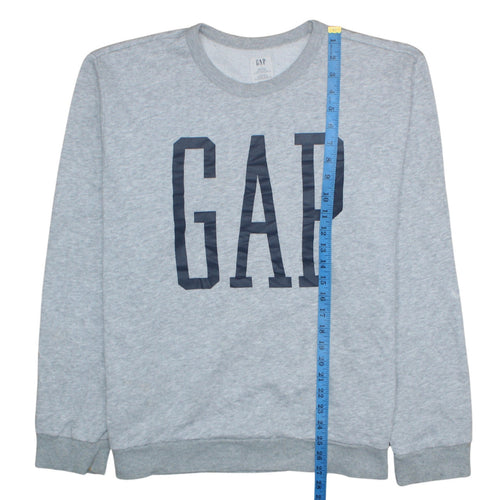 GAP Men's Grey Logo Pullover Sweatshirt L Regular Fit